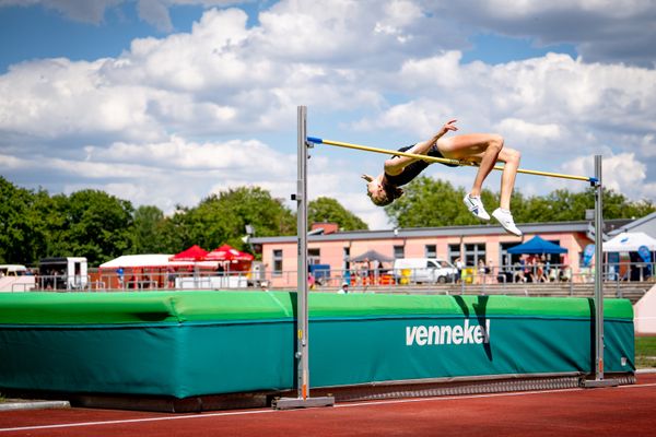 Imke Onnen (Hannover 96) im Hochsprung am 03.07.2022 waehrend den NLV+BLV Leichtathletik-Landesmeisterschaften im Jahnstadion in Goettingen (Tag 1)